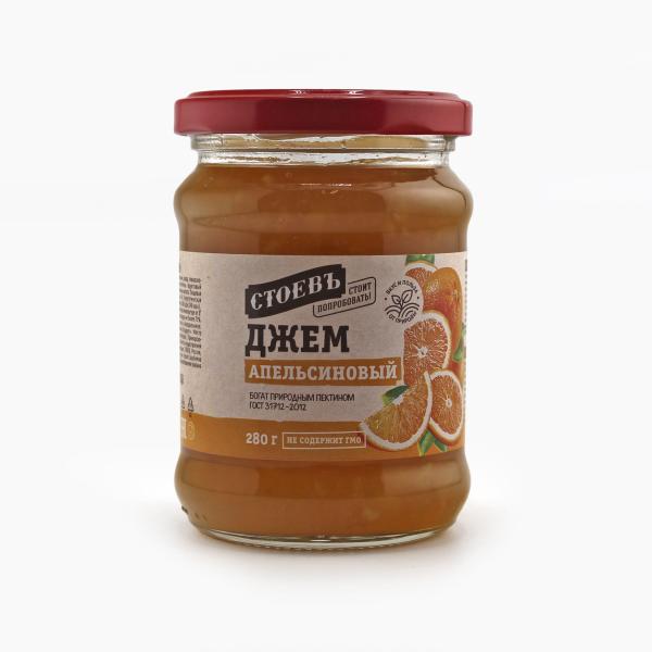 Джем СТОЕВЪ апельсиновый 280 гр ст/б